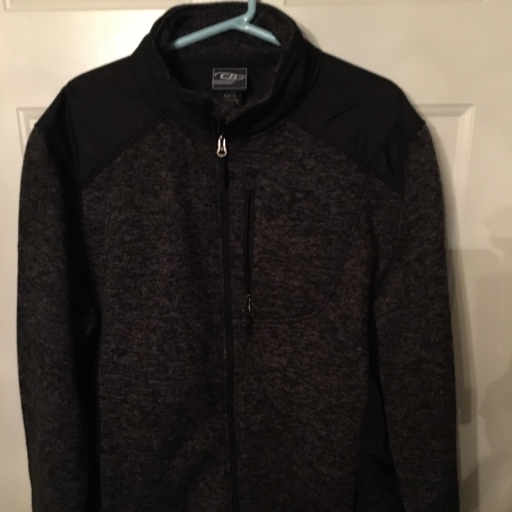 Men’s black XL CB fleece/sweater jacket